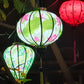 Set 4 pcs Vietnamese Hoi An Silk Lanterns For Garden Decor in night - Yard Decor Restaurant Decor - Bamboo Lamp for Front Porch Restaurant