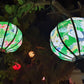 Set of 2 pcs of Bamboo silk lanterns-35cm-Beautiful flowers lanterns-Garden lantern-Ceiling lantern-Wedding lantern-Wedding ideas