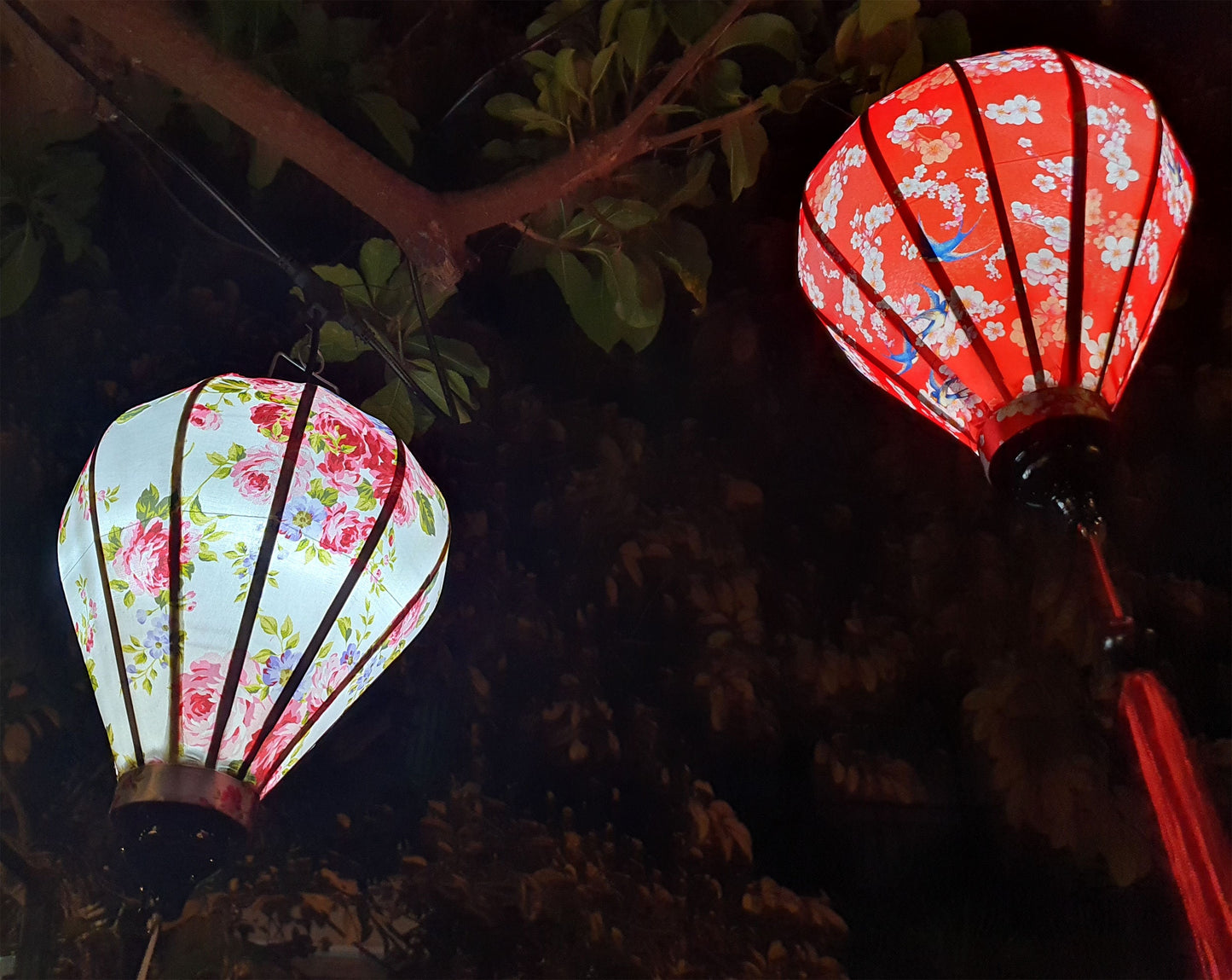 2 pcs Traditional bamboo silk lanterns 35cm- Custom made-Ceiling lantern-Lantern for party-Lantern for wedding-Lantern for porch