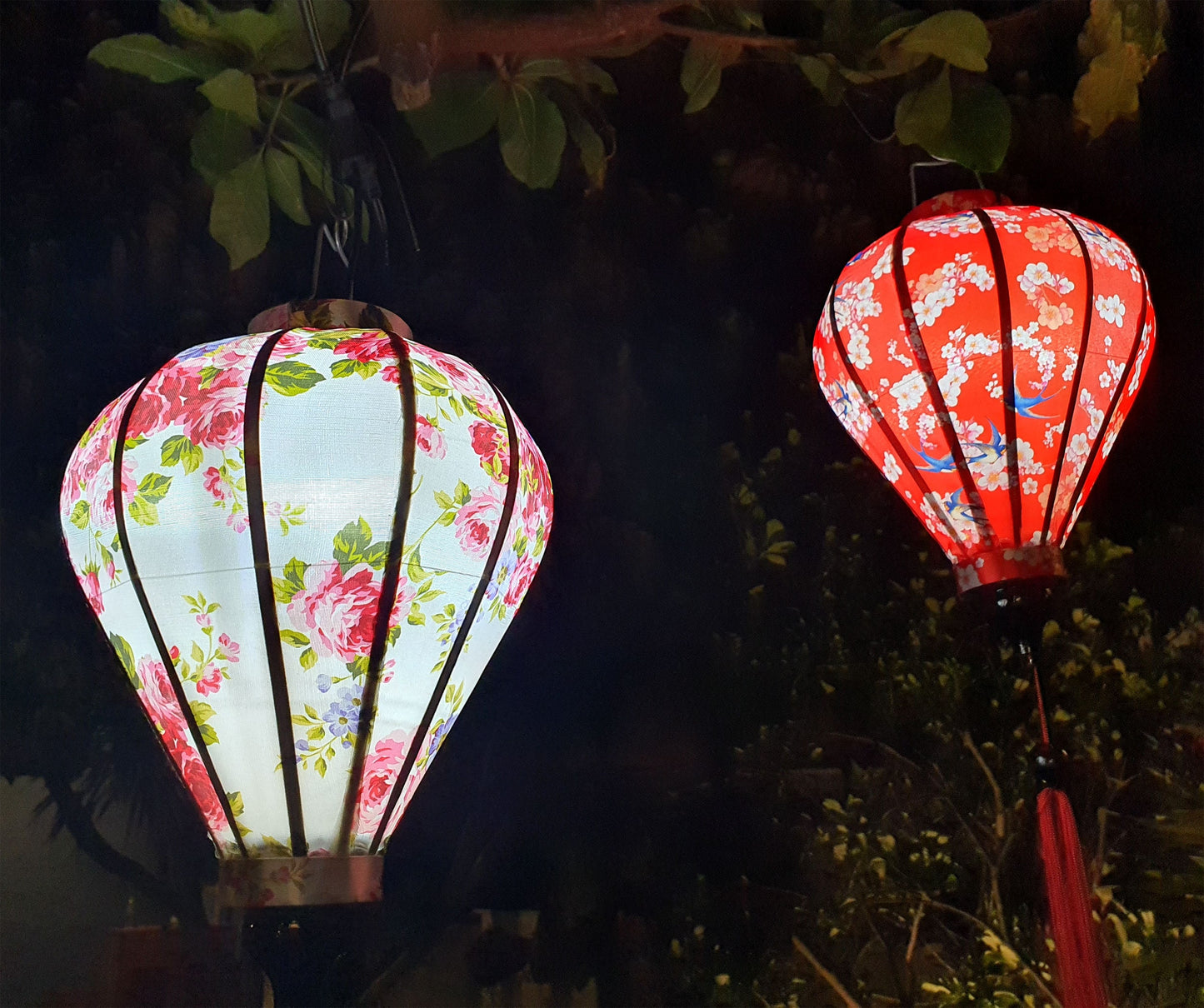 2 pcs Traditional bamboo silk lanterns 35cm- Custom made-Ceiling lantern-Lantern for party-Lantern for wedding-Lantern for porch