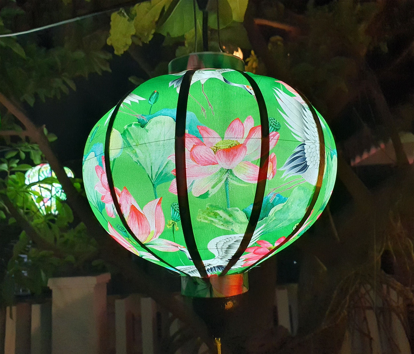 Set of 4 Vietnam flower lanterns 35cm - Custom made - silk lanterns for wedding decoration -Tents decorative - restaurant lanterns decor