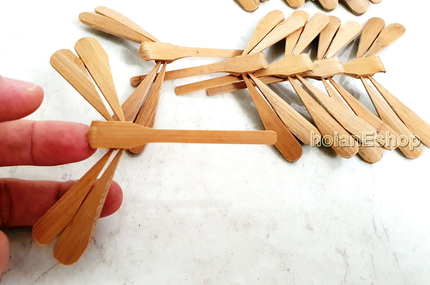 Set 50 pcs Unpainted Self Balancing Natural Bamboo Dragonfly for Decorations 7 cm - Gifts for Wedding Decor, wedding gifts, gifts for baby