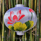 Hand painted Lotus silk lantern 40cm - Custom made lantern - Restaurant lanterns - Wedding Party lanterns - Lantern for Patio