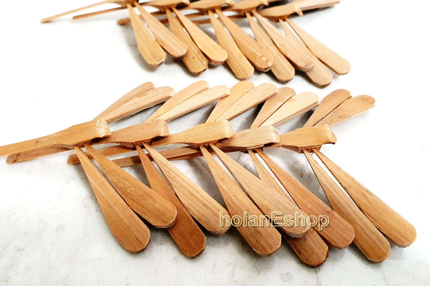 Set 50 pcs Unpainted Self Balancing Natural Bamboo Dragonfly for Decorations 7 cm - Gifts for Wedding Decor, wedding gifts, gifts for baby