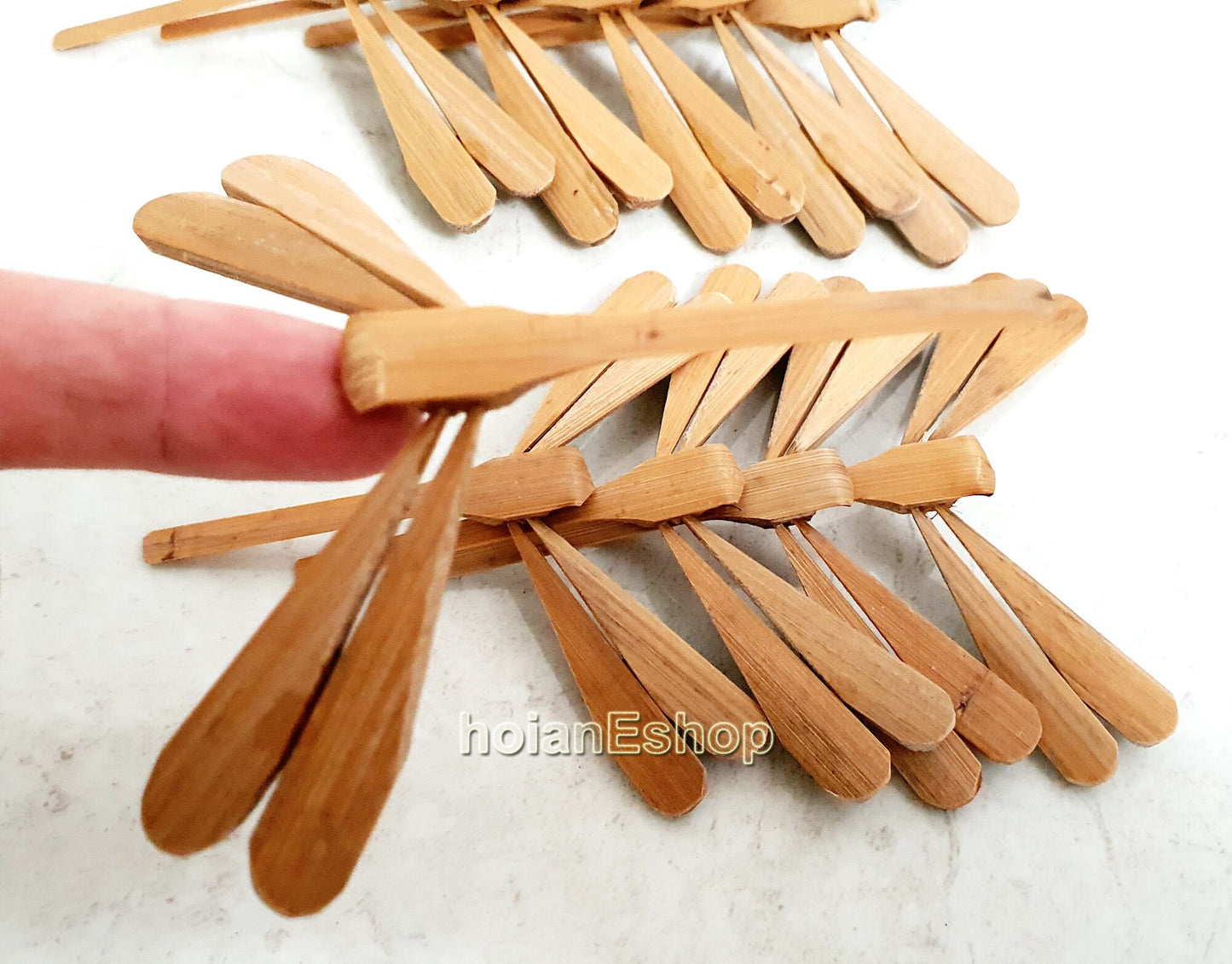 Set 50 pcs Unpainted Self Balancing Natural Bamboo Dragonfly for Decorations 7 cm - Gifts for Wedding Decor, wedding gifts, gifts for baby