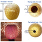 Round bamboo lamp with dimmer for bedroom, table lamps, floor lamps for living room, bamboo lampshade for home decor