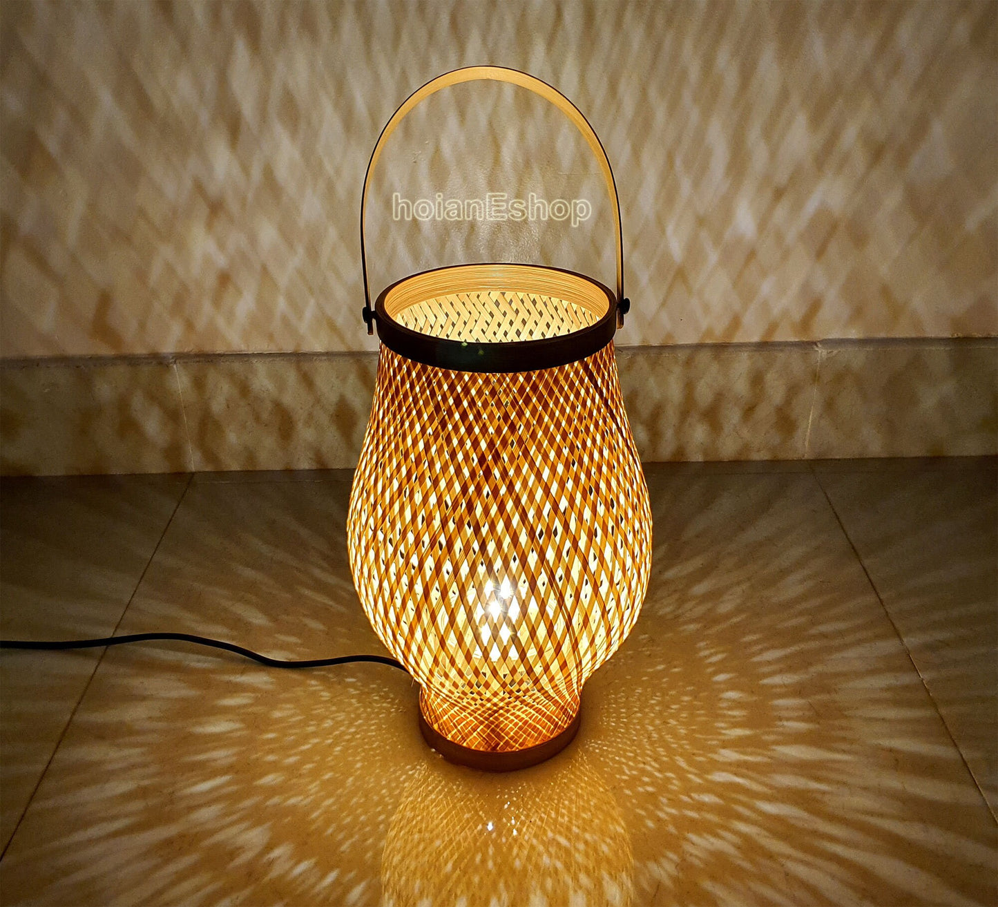 Bamboo table lamp | Bamboo Pendant Light | Ceiling light Lamp | Bamboo Hanging Lamp | Bedside lamp | Bamboo Floor lamp Tri-color Led light