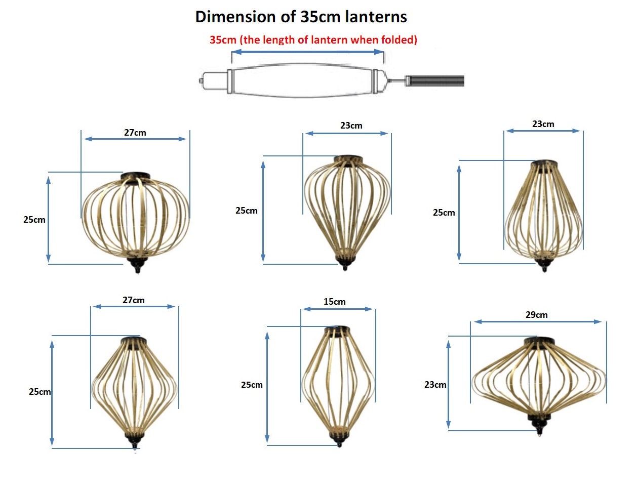 8 pcs Waterproof Bamboo 3D Flower Blue Lanterns - 35cm - Vietnam Silk lantern - Wedding Party lantern - Garden lantern - Lantern for party