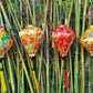 Set of 4 Vietnam bamboo silk lanterns 35cm - Mix shape and color - Personalization lanterns - Wedding lanterns - Garden lanterns