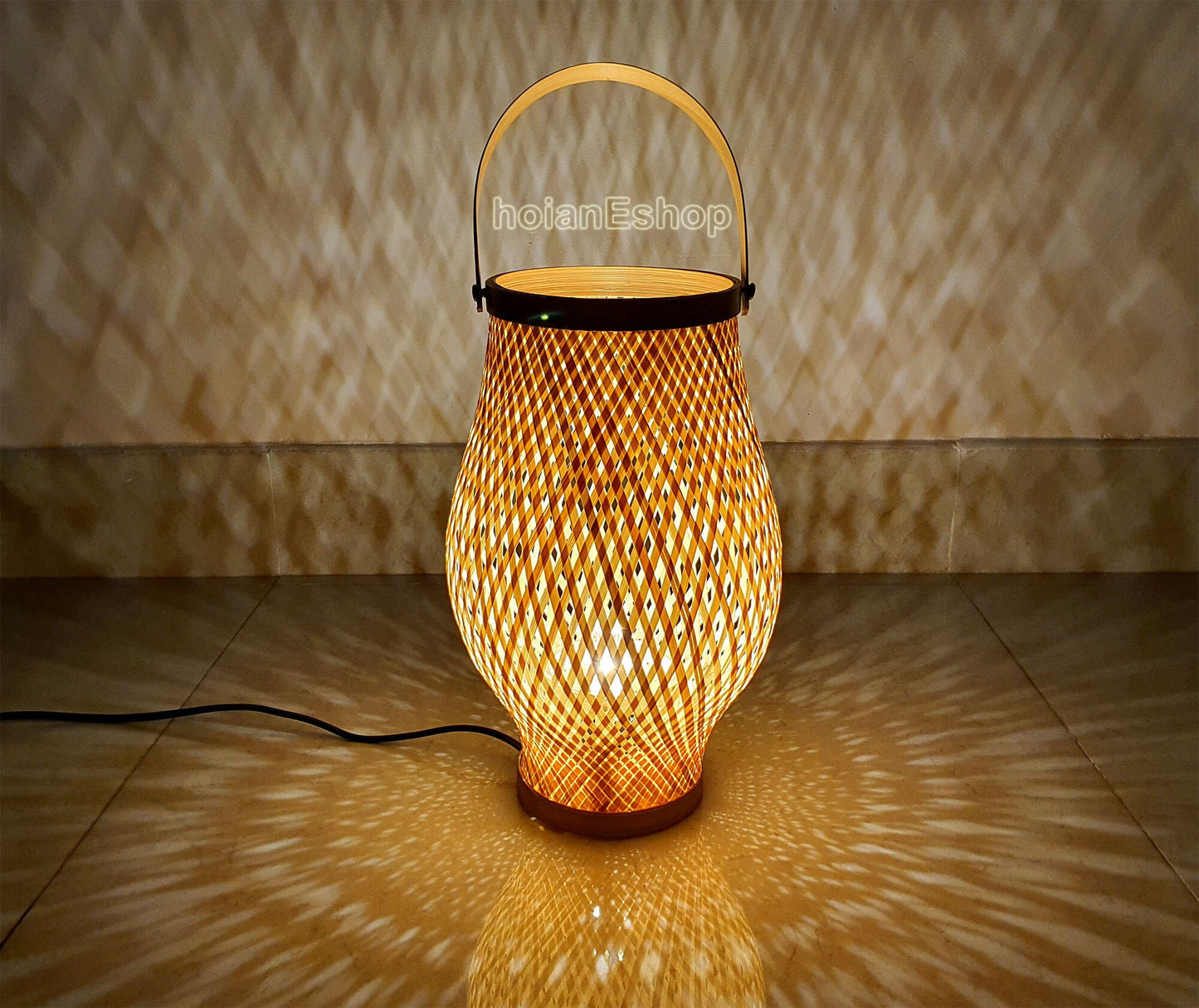 Bamboo table lamp | Bamboo Pendant Light | Ceiling light Lamp | Bamboo Hanging Lamp | Bedside lamp | Bamboo Floor lamp Tri-color Led light