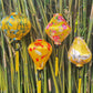 4 Vietnamese HOI AN Silk Lanterns (35cm) - Flower fabric lanterns for WEDDING Party Decor - Restaurant decor