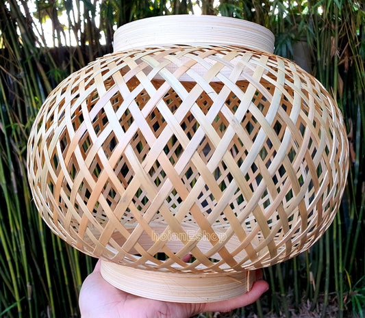 Round Bamboo Lampshade 30cm for Restaurant decoration Garden decoration Home decoration Interior decoration
