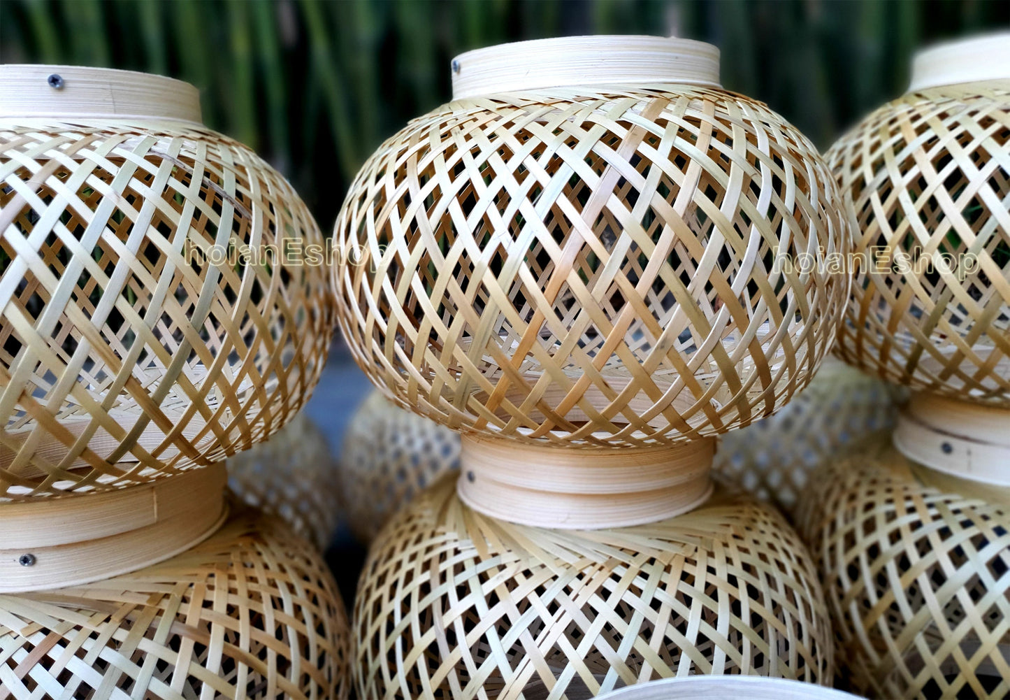 Round Bamboo Lampshade 30cm for Restaurant decoration Garden decoration Home decoration Interior decoration