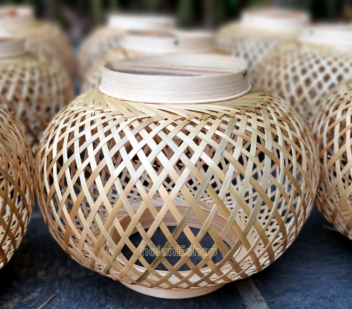 Round Bamboo Lampshade 30cm for Restaurant decoration Garden decoration Home decoration Interior decoration