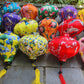 4 pcs wedding silk lanterns 35cm with 3D flower fabric - Buyer can choose color and shape- Peronalization lanterns