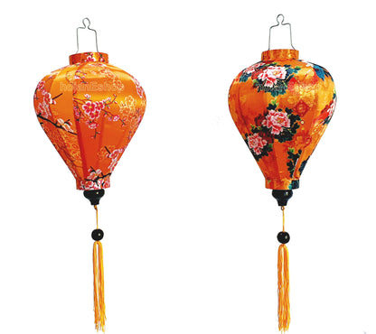 Set of 2 Hoi An bamboo silk lanterns 35cm - Mix shape and color - Personalization lanterns - Wedding lanterns - Garden lanterns