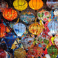 Set of 30 Vietnam silk lanterns 35cm for Lunar New Year decor, TET decoration, Outdoor Party decoration