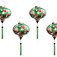 Silk lanterns for New Year Decorations Bamboo Lanterns for Christmas Tree decorations Personalization lanterns for Wedding -(Set 4 PCS)