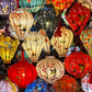 Set of 30 Vietnam silk lanterns 35cm for Lunar New Year decor, TET decoration, Outdoor Party decoration