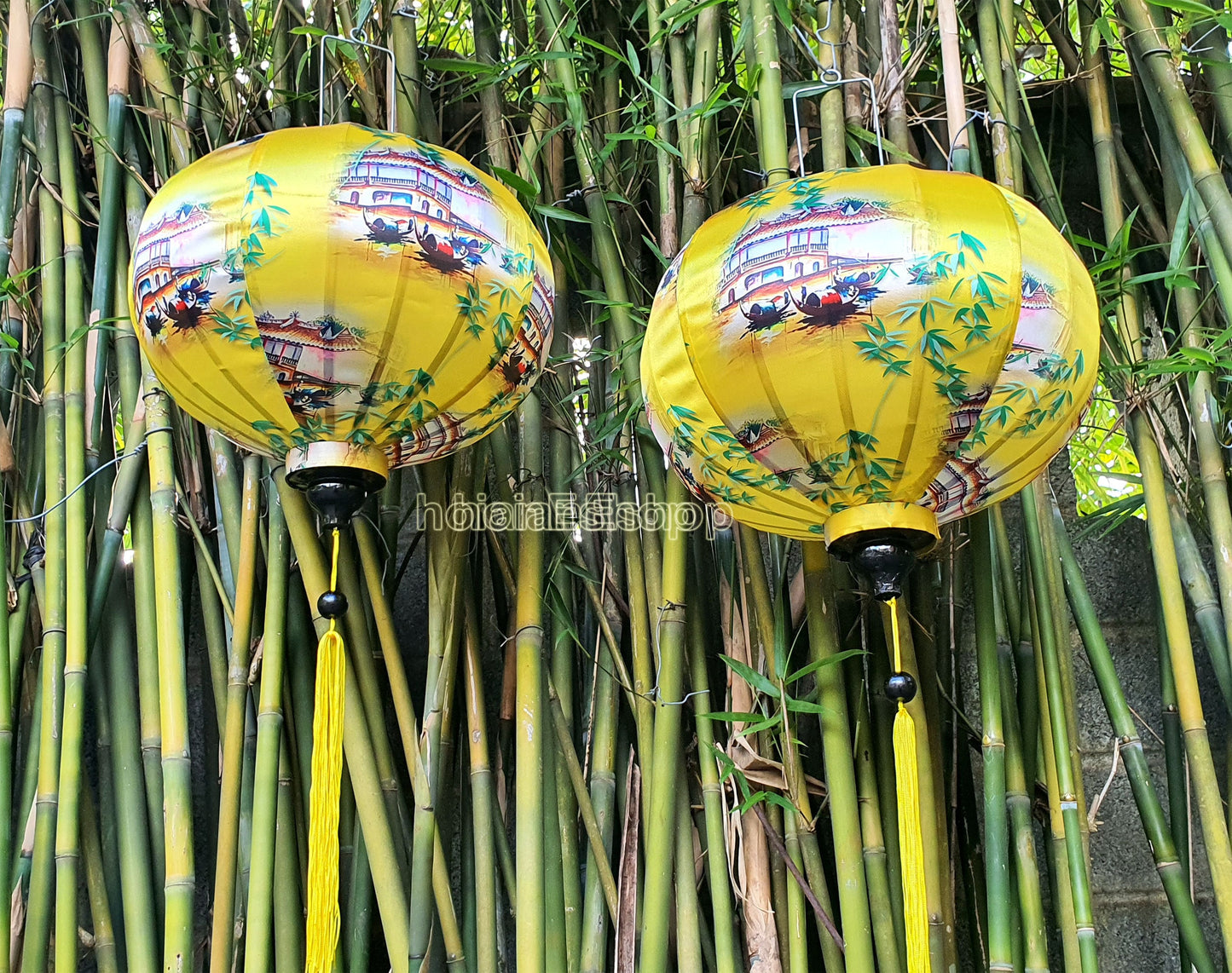 Vietnam Silk Lanterns For New Year Decoration Restaurant Decoration Tet Decoration Wedding Party Decoration _size 55cm (Set Of 2 Pcs)