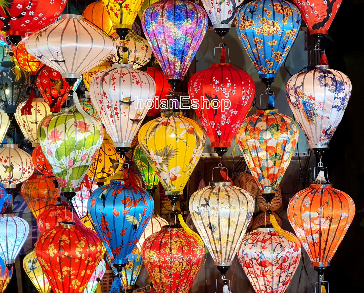 Set 100 pcs Hoi An silk lanterns for Wedding decoration New Year Decoration Garden Party Lanterns for Restaurant