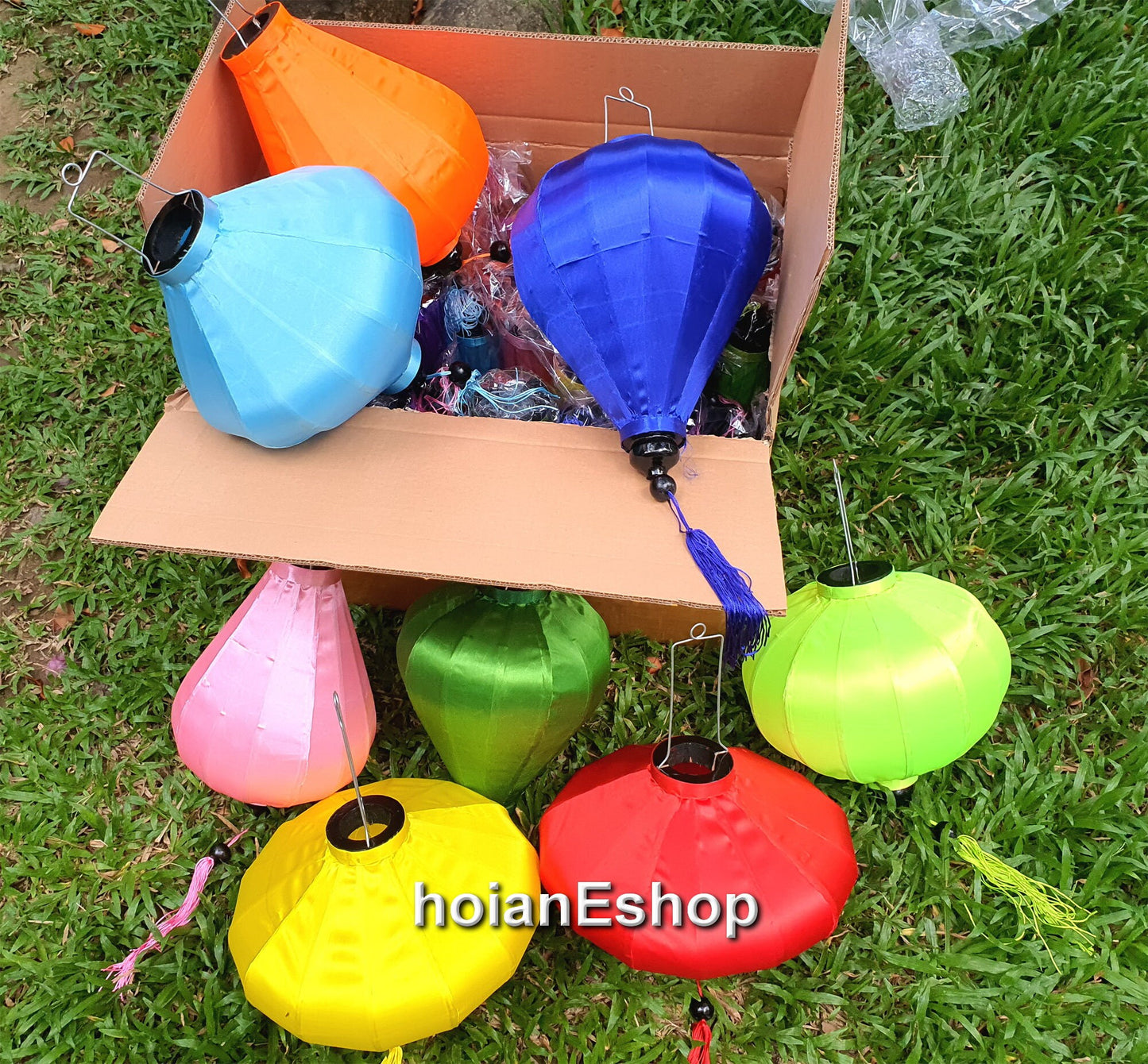 Set 100 pcs Hoi An silk lanterns for Wedding decoration New Year Decoration Garden Party Lanterns for Restaurant