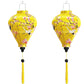 Set of 2 Vietnam bamboo silk lanterns 35cm - New 3D flower fabric - Wedding lanterns-Buyer choose shape and color - Personalization lantern