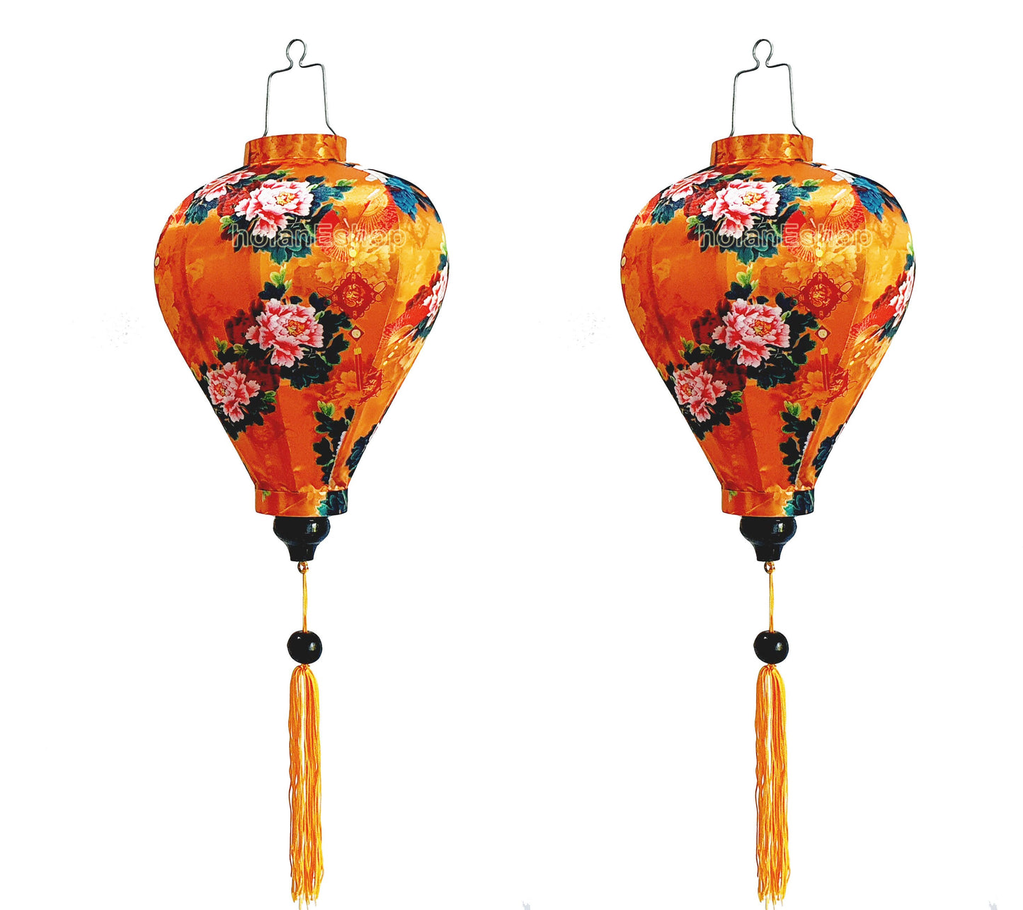 Set of 2 Vietnam silk lanterns 35cm - Mix shape and color - Personalization lanterns - Wedding lanterns - Garden lanterns