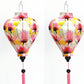 Set of 2 Hoi An bamboo silk lanterns 35cm - Mix shape and color - Personalization - Patio decoration - Wedding lanterns - Garden lanterns