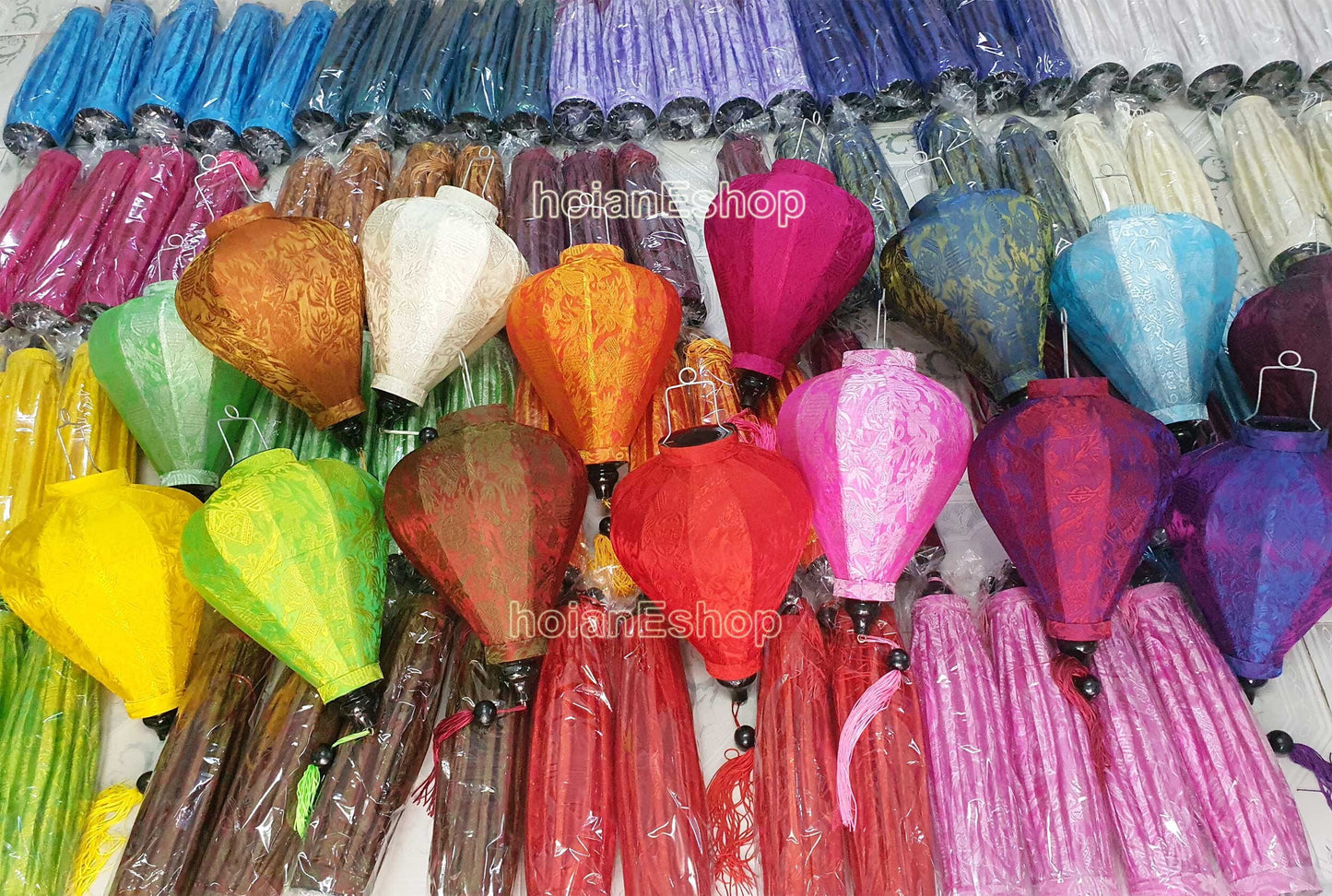 Set of 20 Vietnam silk lanterns 35cm for Wedding Party Decor, Outdoor Party decoration, and Restaurant decoration, 20 different colors