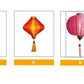 Set 8 bamboo silk lanterns 22cm with flower fabric for Wedding Party decor Ggarden decorative Lanterns for wedding tent decor