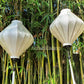 Set 2 White Lanterns for Garden Party decor (55cm) White Cream/Ivory/Off white Lanterns for Wedding Events Decoration