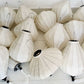 Set 20 Ivory/White Silk Lanterns 55 cm for wedding party decor, Traditional lanterns for Garden Balcony Decoration