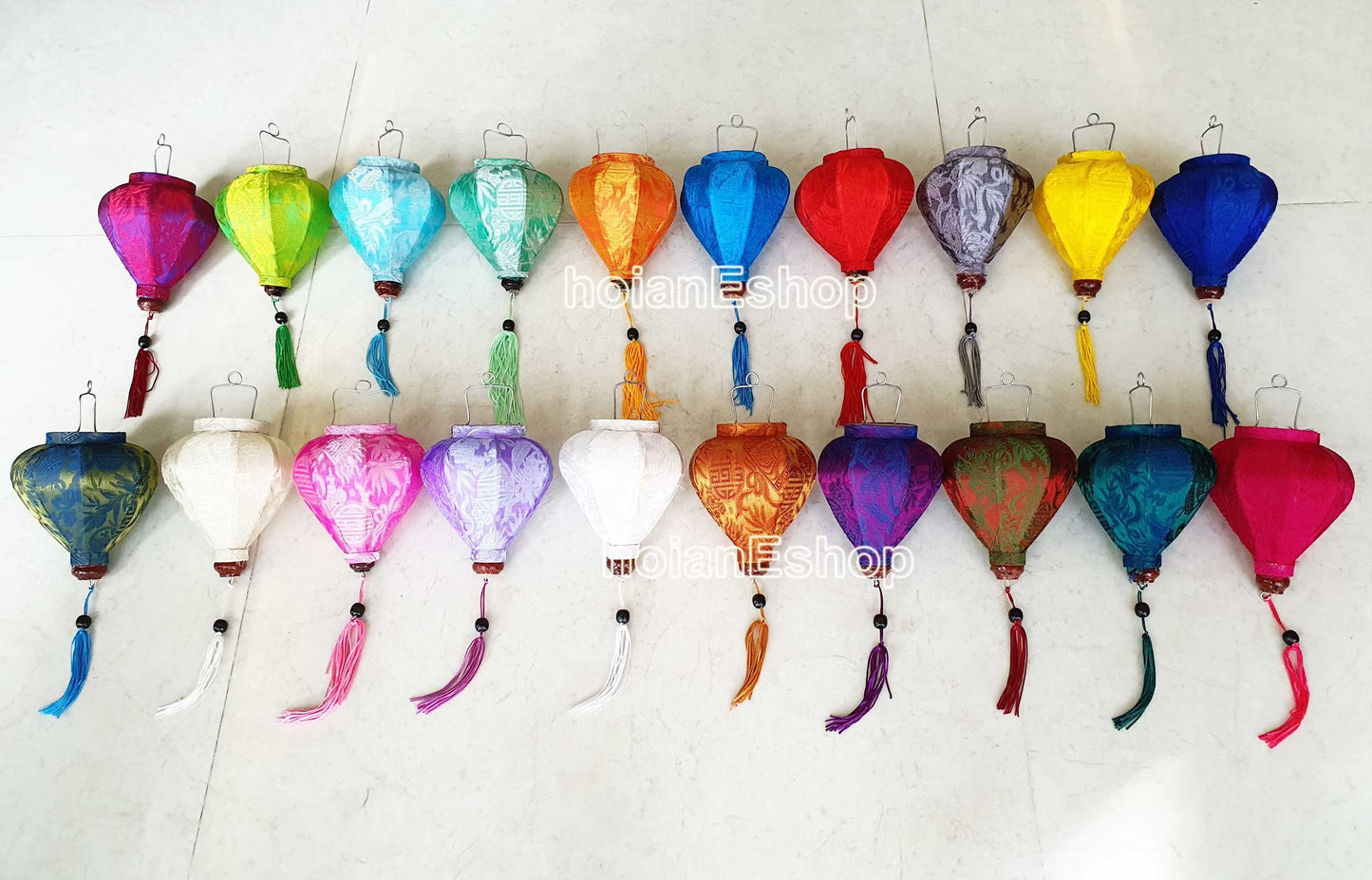 Set 20 String Mini Silk Lanterns 10cm with mix of 20 Colors for Wedding Party Decor Wedding Gifts Christmas gift, gift for baby girl
