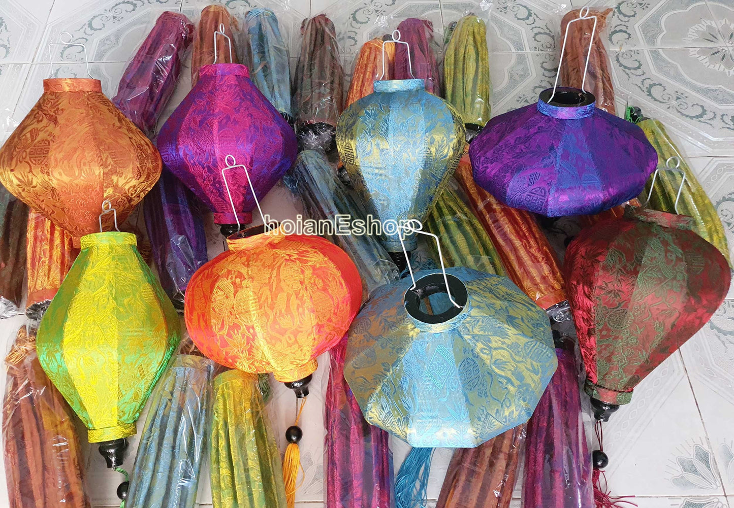 Set 8 pcs Vietnam Silk Lanterns 35cm for Porch Decor Party Decorations Wedding Party Decor wholesale silk lanterns