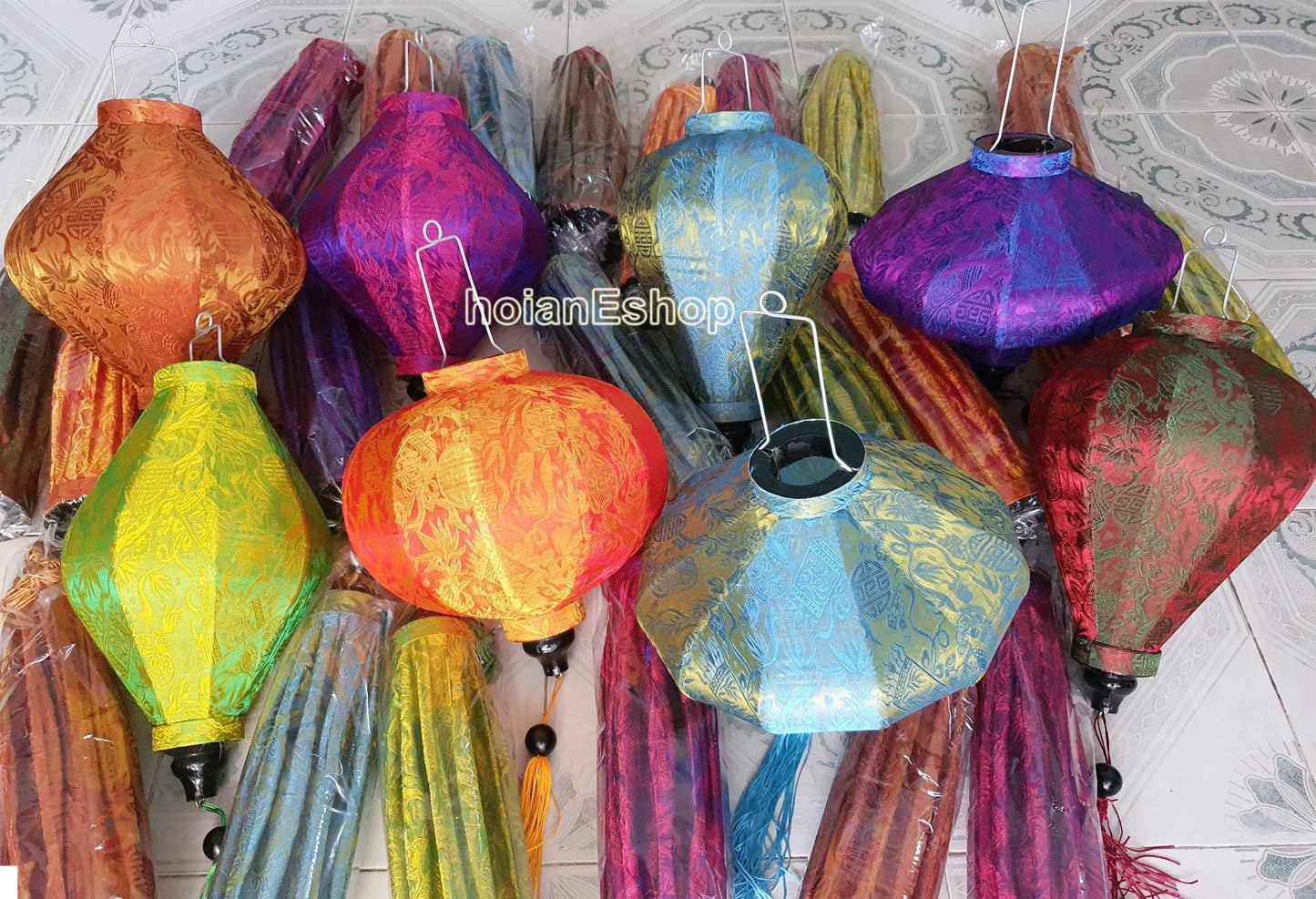 Set 8 pcs Vietnam Silk Lanterns 35cm for Porch Decor Party Decorations Wedding Party Decor wholesale silk lanterns