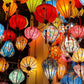 Set 30 Vietnam silk lanterns 40cm for Restaurant decorations, Wedding decorations TET decoration, Outdoor Party decoration