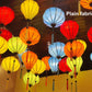 Set 30 Vietnam silk lanterns 40cm for Restaurant decorations, Wedding decorations TET decoration, Outdoor Party decoration