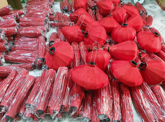 Set 50 pcs Vietnam Red silk lanterns for Wedding Party decoration Restaurant Decor Hotel decor Garden decor Tent decor