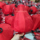 Set 50 pcs Vietnam Red silk lanterns for Wedding Party decoration Restaurant Decor Hotel decor Garden decor Tent decor