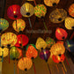 Set 30 Hoi An silk lanterns for Restaurant decor - Size 55cm - Lanterns for Restaurant decor - Outdoor and patio decor- Coffee shop hanging