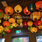 Set 30 Hoi An silk lanterns for Restaurant decor - Size 55cm - Lanterns for Restaurant decor - Outdoor and patio decor- Coffee shop hanging