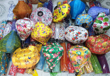 30 pcs Vietnamese Hoi An silk lanterns for Christmas tree decor - Lanterns Tree decor - Outdoor Events and patio decorations - Size 55cm