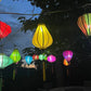 Hoi An Bamboo Silk lanterns 35cm for Garden Party Decor - Patio decor - Restaurant decoration - Buyer choose shape and colors - Set 20 pcs