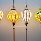 Set of 4 bamboo silk lanterns 35cm - Mix shape and color - Lantern for wedding - Wedding lighting ideas - Home front door decoration