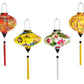 Vietnamese Hoi An Silk Lanterns for traditional TET decorations - Lunar New Year Decor - Wedding party decor - SET 4 PCS