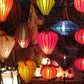 Set 8 pcs hoi an silk lanterns 35cm for wedding decoration - garden decor - wholesale silk lanterns